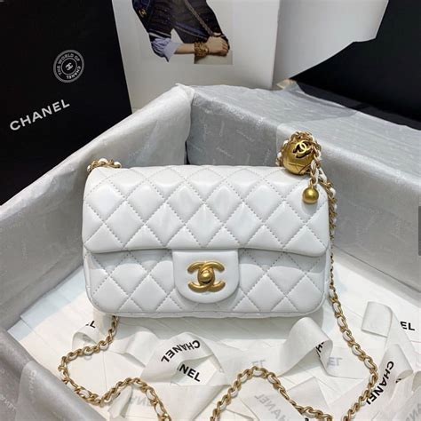 chanel white bag 2023|chanel pre owned bags.